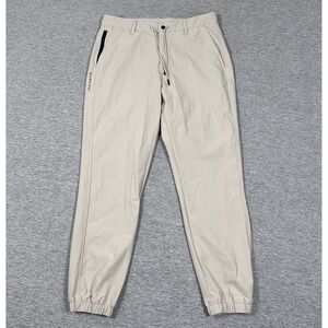 Municipal Jogger Pants Mens Medium Beige Tapered Performance Athleisure Sport